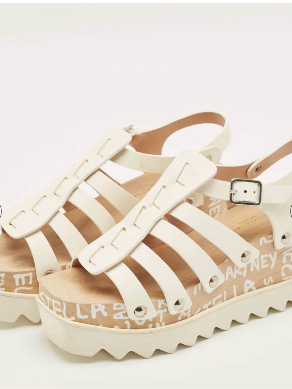 Stella McCartney White Platform Sandals